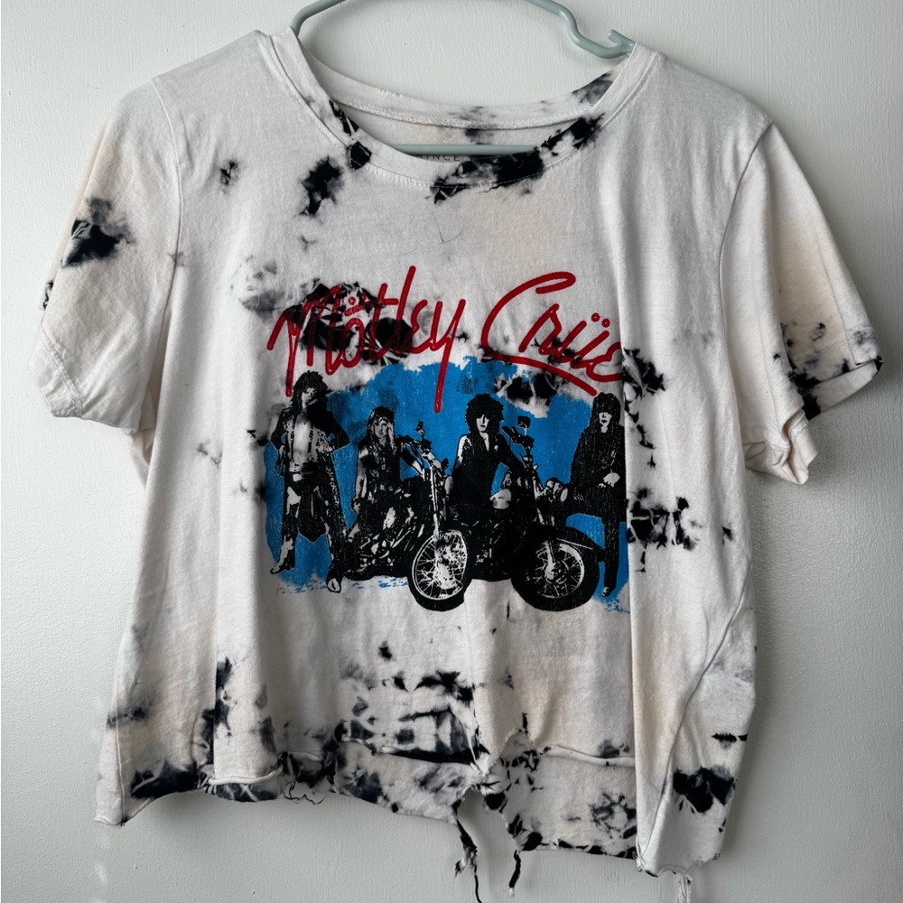 Motley Crue band Tee Prince Peter Collection White Black tie-dye Short Sleeve